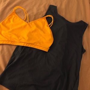 Fabletics bundle bra and knot top